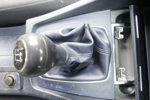 Audi A4 B6 8E Schaltknauf Schaltsack Schaltknüppel 5-Gang Leder original blau ma (164749)