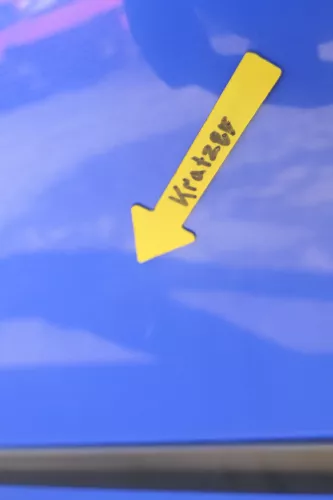 VW Polo 9N 9N3 Tür vorne links Fahrertür 2/3-Türer blau LA5F ohneAnbautei (164821)