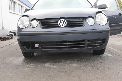 VW Polo 9N Stoßstange Frontstoßstange vorne grau LC7V