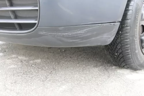 VW Polo 9N Stoßstange Frontstoßstange vorne grau LC7V (164835)