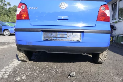 VW Polo 9N 9N3 Stoßstange hinten Heckstoßstange Stoßfänger blau LA5F