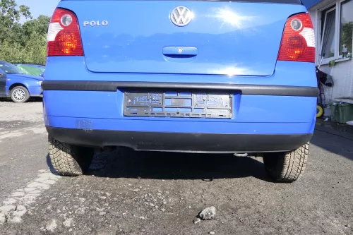 VW Polo 9N 9N3 Stoßstange hinten Heckstoßstange Stoßfänger blau LA5F