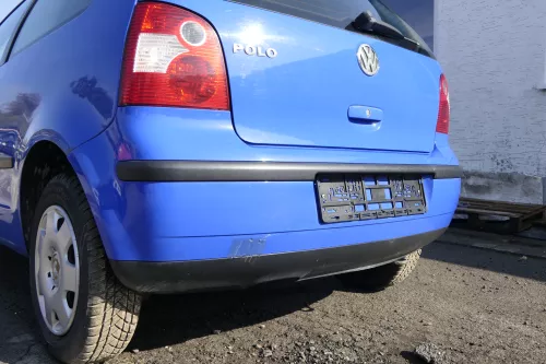 VW Polo 9N 9N3 Stoßstange hinten Heckstoßstange Stoßfänger blau LA5F (164852)