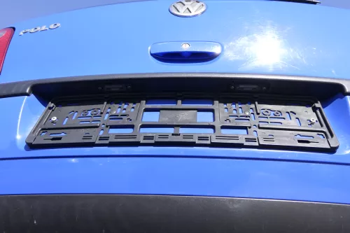 VW Polo 9N 9N3 Stoßstange hinten Heckstoßstange Stoßfänger blau LA5F (164852)