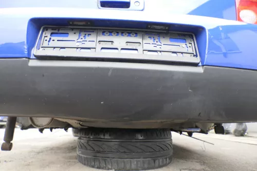 VW Lupo Stoßstange hinten Heckstoßstange Stoßfänger blau LW5Z (164982)