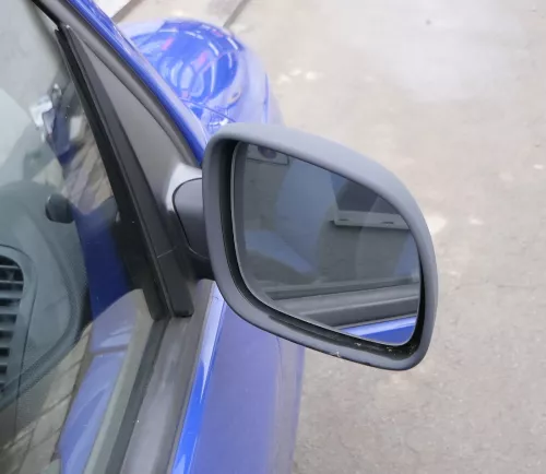 VW Lupo Arosa manueller Spiegel Außenspiegel rechts manuell schwarz matt t (164983)