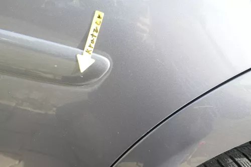 VW Touran 1T 1T3 Tür hinten links grau LD7X Cross (165014)