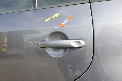 VW Touran 1T 1T3 Tür hinten links grau LD7X Cross (165014)