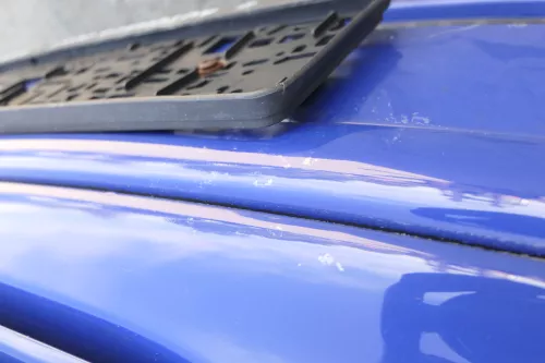 VW Polo 6N2 Stoßstange vorne Frontstoßstange Stoßfänger blau LA5C +Grill (165128)