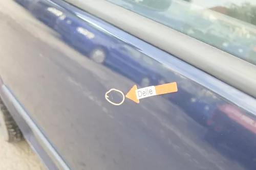 VW Golf 4 Tür vorne links Fahrertür 2/3-Türer blau LA5G ohneAnbauteile (165256)