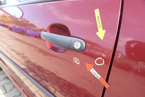 VW Golf 4 Tür vorne links Fahrertür 2/3-Türer braun rot LC3K ohneAnbauteile (165274)