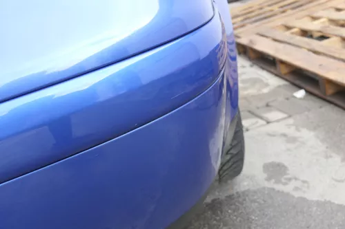 VW Golf 4 Limousine Stoßstange hinten Heckstoßstange Stoßfänger blau LW5Y (165324)