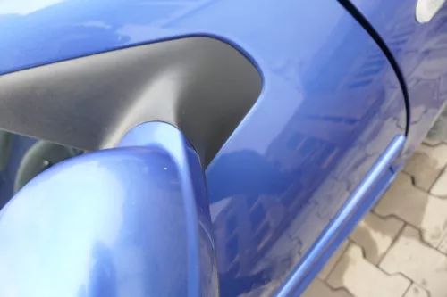 Golf 4 Bora elektrischer Spiegel vorne rechts Außenspiegel blau LW5Y Glas (165326)