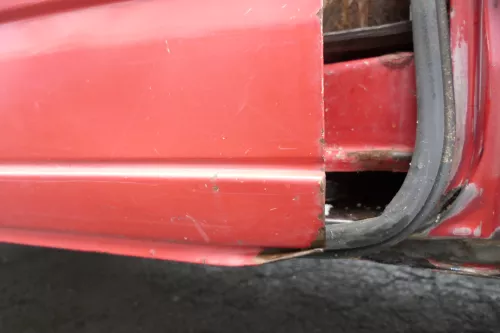 VW T4 Transporter Tür rechts Schiebetür rot Transporter (165416)