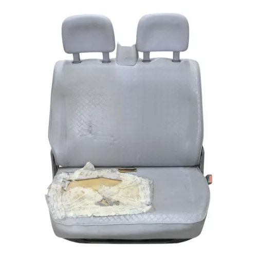 VW T4 Sitz vorne rechts 2er Doppel Beifahrersitz Doppelsitzbank grau mit Konsole (165421)