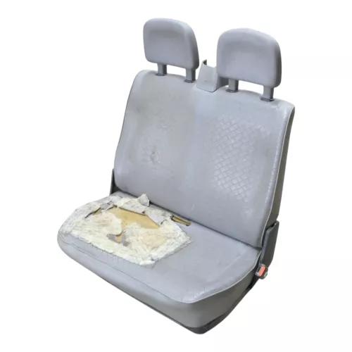 VW T4 Sitz vorne rechts 2er Doppel Beifahrersitz Doppelsitzbank grau mit Konsole (165421)