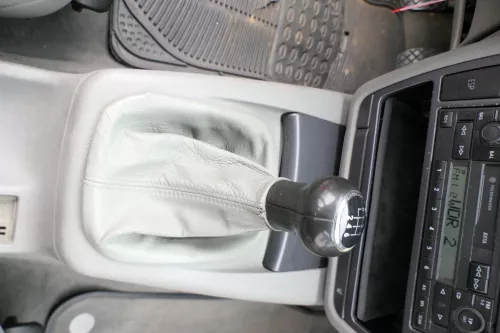 VW Passat 3B 3BG Schaltknauf Schaltsack Schaltung Schaltknüppel 5-Gang grau Lede (165546)