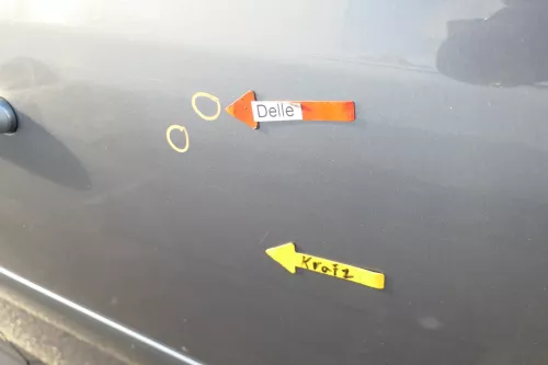 VW Touran 1T3 1T Tür vorne rechts Beifahrertür grau LD7X ohne Anbauteile (165554)