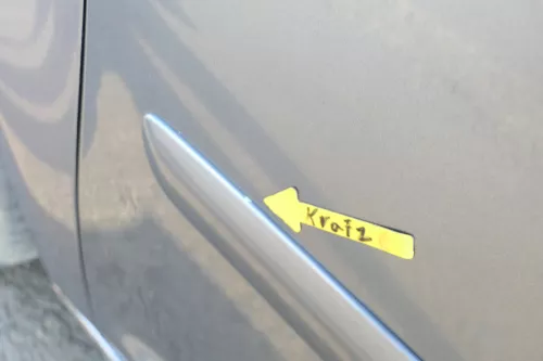 VW Touran 1T 1T3 Tür vorne links Fahrertür grau LD7X OHNE Anbauteile Cross (165560)
