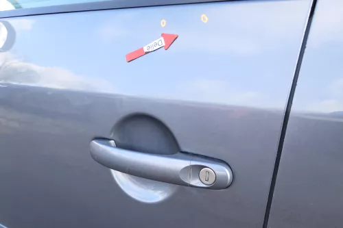 VW Touran 1T 1T3 Tür vorne links Fahrertür grau LD7X OHNE Anbauteile Cross (165560)