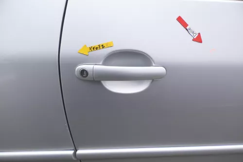 VW Lupo Seat Arosa Tür vorne rechts Beifahrertür silber LA7W (für elektr.Fenst (165624)