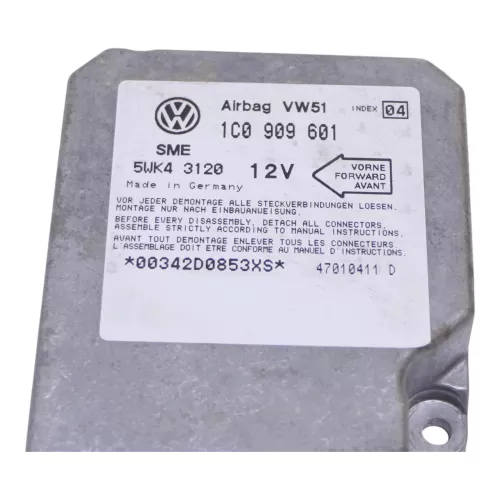 VW Polo 6N2 Lupo Steuergerät Airbag Airbagsteuergerät 1C0909601 D Index 02Q -04 (165637)