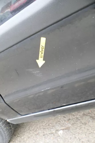 VW Polo 9N 9N3 Tür vorne links Fahrertür 2/3-Türer schwarz L041 ohneAnbautei (165658)