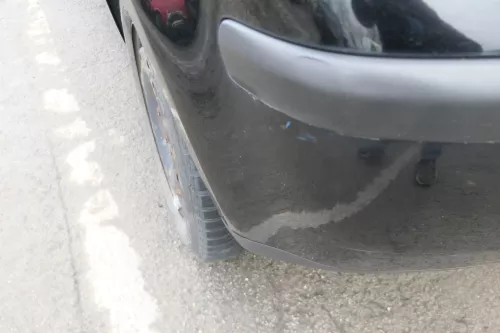VW Polo 9N 9N3 Stoßstange hinten Heckstoßstange Stoßfänger schwarz L041 (165661)