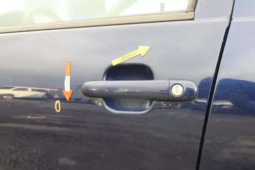 VW Polo 6N 6N2 Tür vorne links Fahrertür 4/5-Türer blau LB5N ohneAnbauteile (165748)