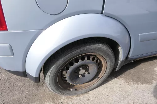 Audi A2 8Z Kotflügel Abdeckung Verbreiterung Radabdeckun hinten rechts blau LY7R