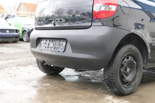 VW Fox 5Z Stoßstange hinten Stoßfänger schwarz matt u (166412)