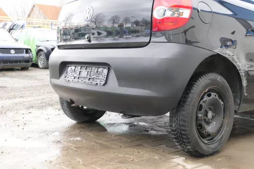 VW Fox 5Z Stoßstange hinten Stoßfänger schwarz matt u (166412)