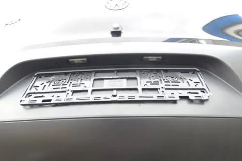 VW Fox 5Z Stoßstange hinten Stoßfänger schwarz matt u (166412)