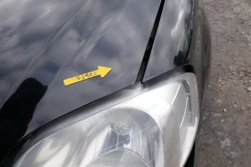 VW Fox 5Z Motorhaube Klappe vorn vorne schwarz L041 uni Haube (166446)