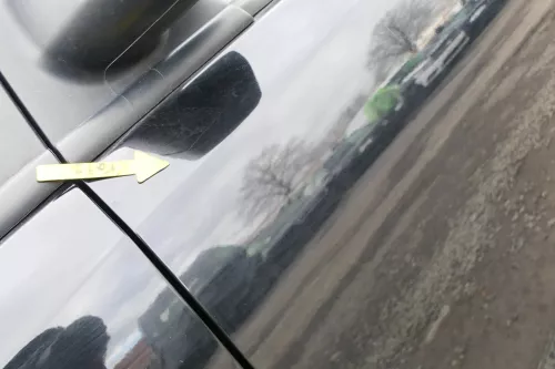 VW Fox 5Z Tür vorne links Fahrertür schwarz L041 - ohne Anbauteile (166449)