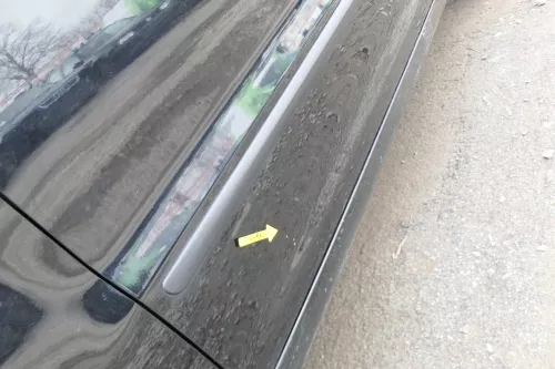 VW Fox 5Z Tür vorne links Fahrertür schwarz L041 - ohne Anbauteile (166449)