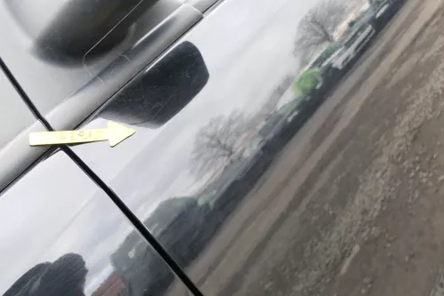 VW Fox 5Z Tür vorne links Fahrertür schwarz L041 - ohne Anbauteile (166449)