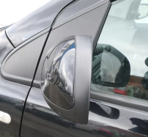 VW Fox 5Z manueller Spiegel Außenspiegel + Glas links schwarz L041 (166453)