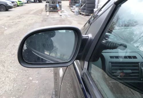 VW Fox 5Z manueller Spiegel Außenspiegel + Glas links schwarz L041 (166453)
