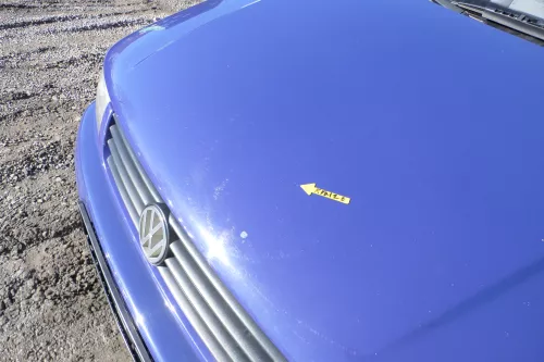 VW Polo 6N Motorhaube Frontklappe Haube vorne Klappe blau LD5D (166476)