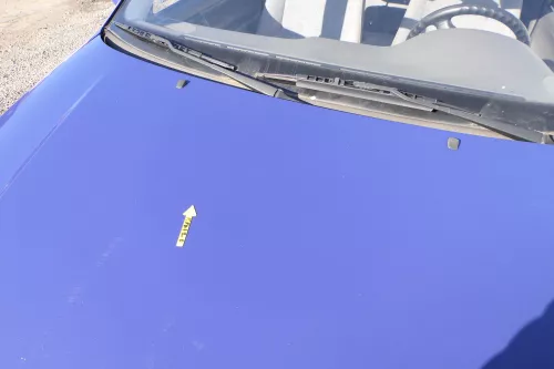 VW Polo 6N Motorhaube Frontklappe Haube vorne Klappe blau LD5D (166476)