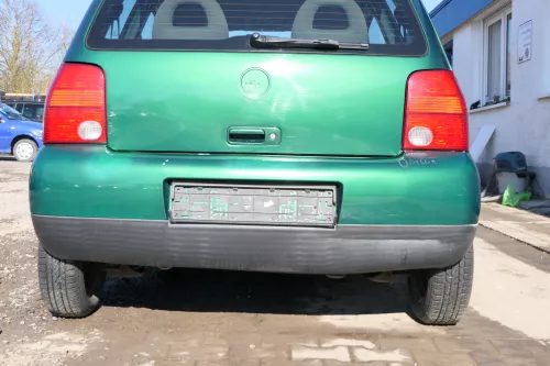 VW Lupo Stoßstange hinten Heckstoßstange Stoßfänger grün LA6N