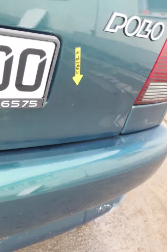 VW Polo 6N Heckklappe Klappe hinten Kofferraumklappe mit Scheibe grün LC6P (166614)