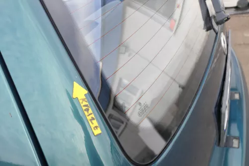 VW Polo 6N Heckklappe Klappe hinten Kofferraumklappe mit Scheibe grün LC6P (166614)