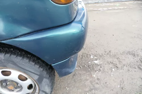 Polo 6N Stoßstange hinten NUR Oberteil der 2-geteilte Heckstoßstange grün LC6P (166616)