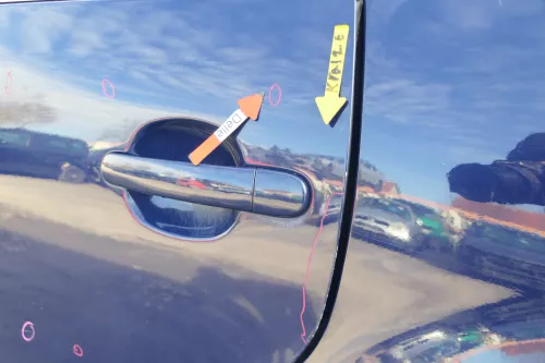 VW Passat 3B 3BG Kombi Variant Tür hinten links blau LA5E ohneAnbauteile (166645)