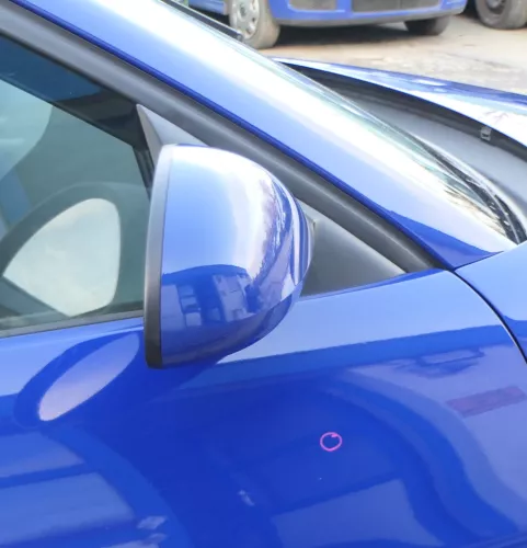 Seat Ibiza 6L elektrischer Spiegel Außenspiegel rechts blau LS5G elek anklappbar (166836)
