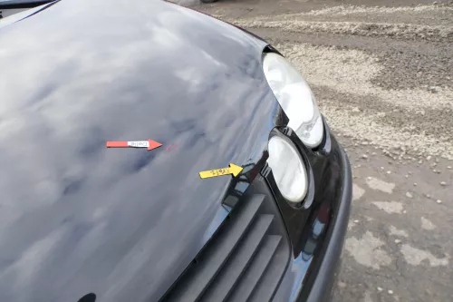 VW Polo 9N Motorhaube Klappe Haube vorne schwarz LC9Z bis ca. Bj. 2004 d (166860)