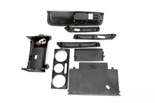VW Passat 3B 3BG Mittelkonsole Verkleidung Aschenbecher Dekor braun netzoptik (166931)