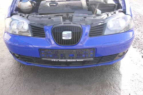 Seat Ibiza 6L Stoßstange Frontstoßstange vorne blau LS5G bis caAnfang2006 (167187)